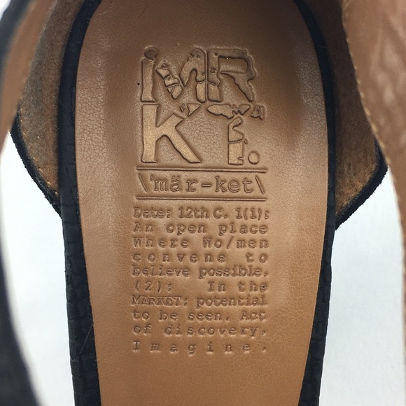 MRKT Black Platform Peep Toe Heels Aliya Size 7 - Picture 7 of 10